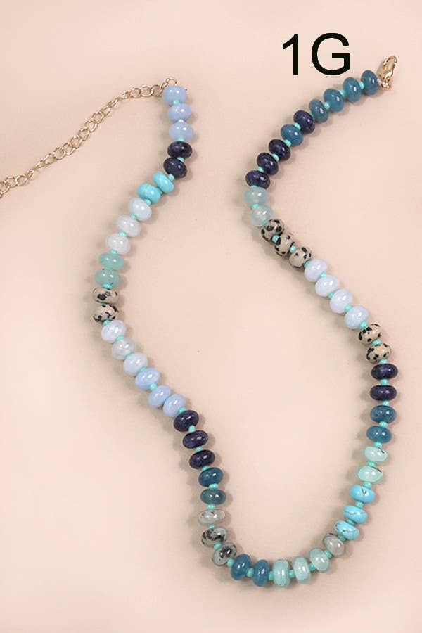Stone + Glass Beaded Necklaces