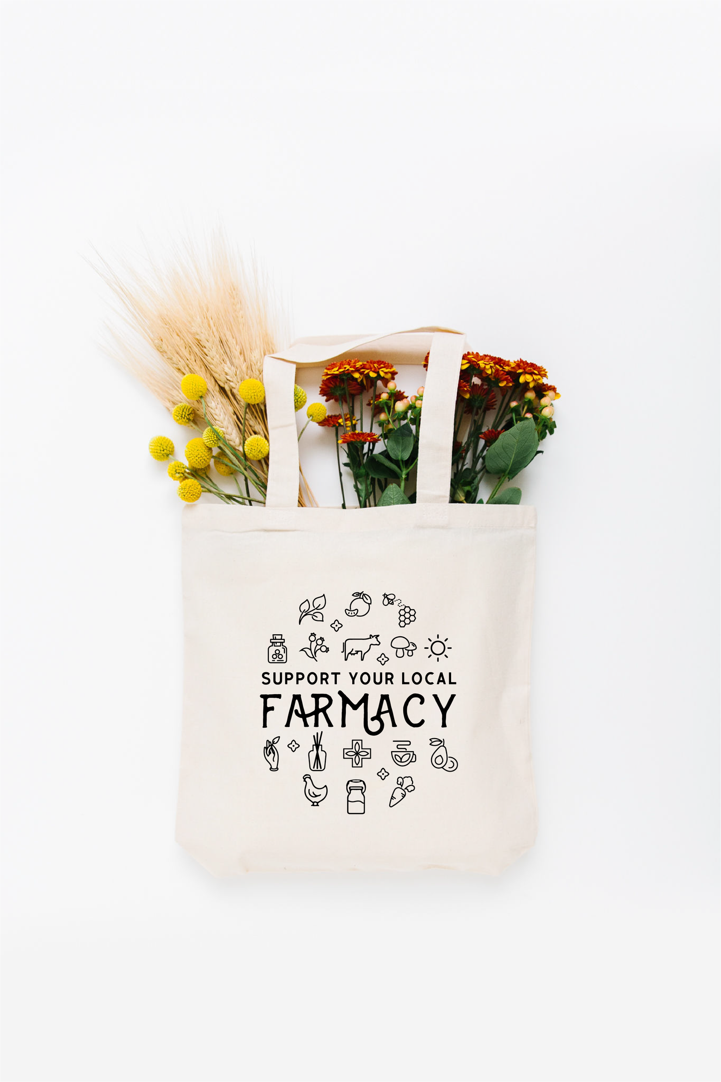 Farm Reusable Cotton Tote Bag – Support Your Local FARMacy