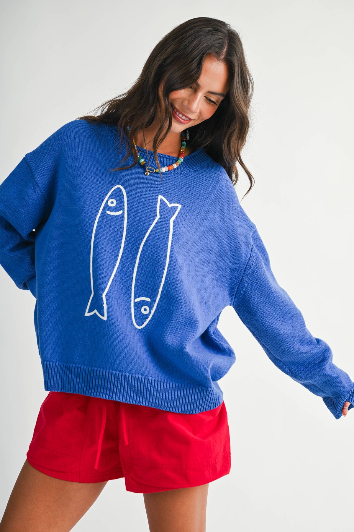Blue Fish Club Sweater