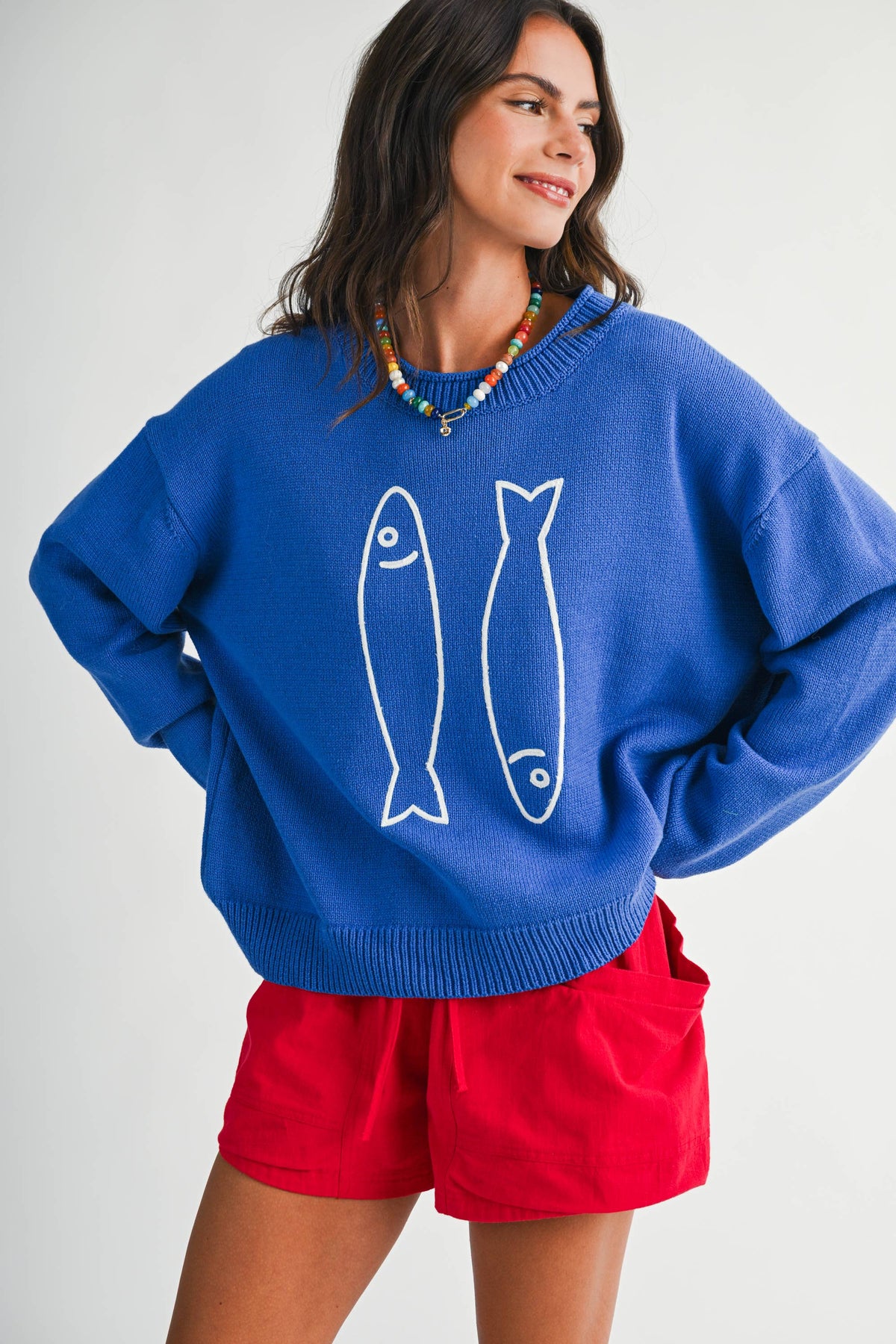 Blue Fish Club Sweater