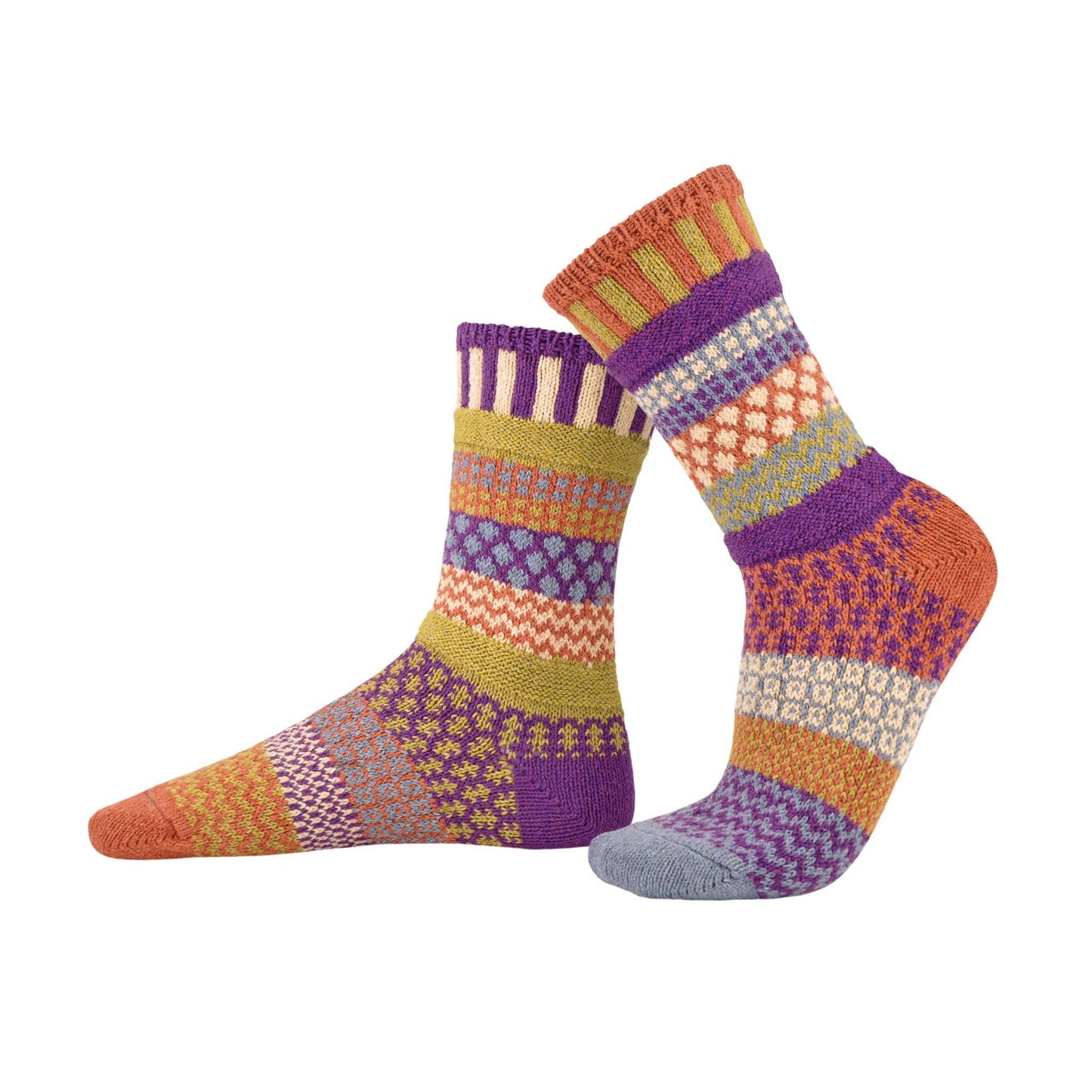 Hazel Crew Socks | USA Made Sustainable Mismatched Socks