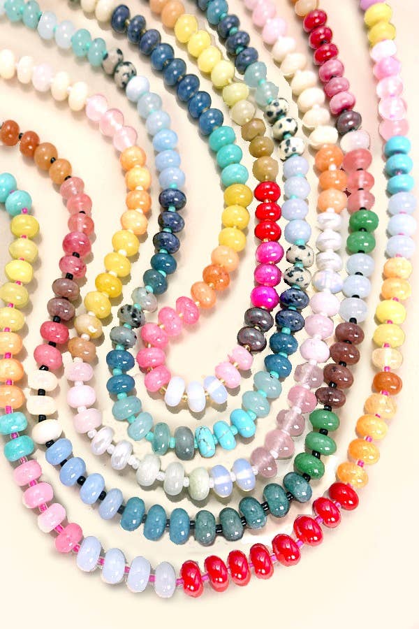 Stone + Glass Beaded Necklaces