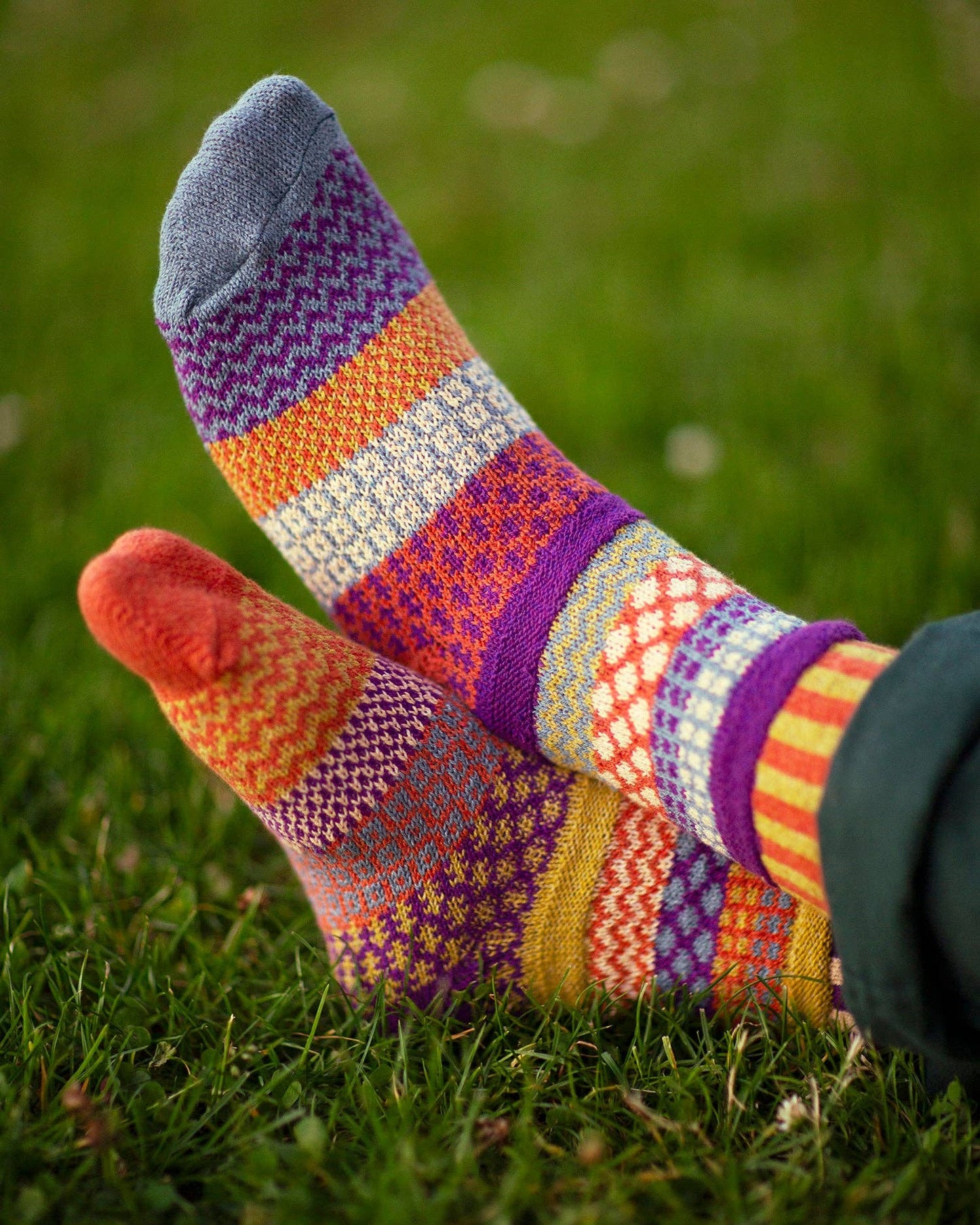 Hazel Crew Socks | USA Made Sustainable Mismatched Socks
