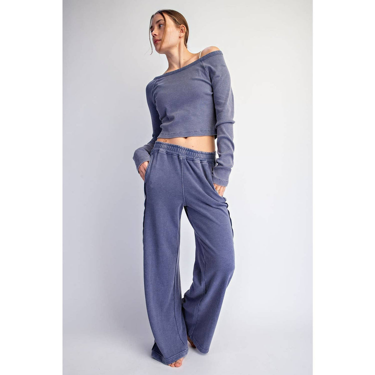 MINERAL WASHED FRENCH TERRY OFF DUTY SET