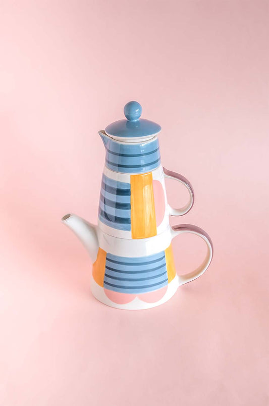 Tea for One- Mug | Handpainted Stoneware