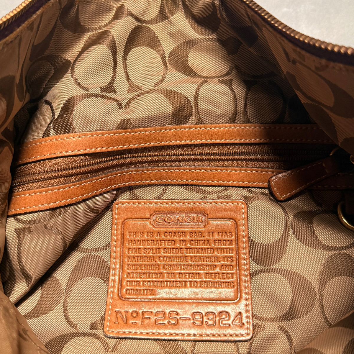 Vintage Coach Suede Shoulder Bag