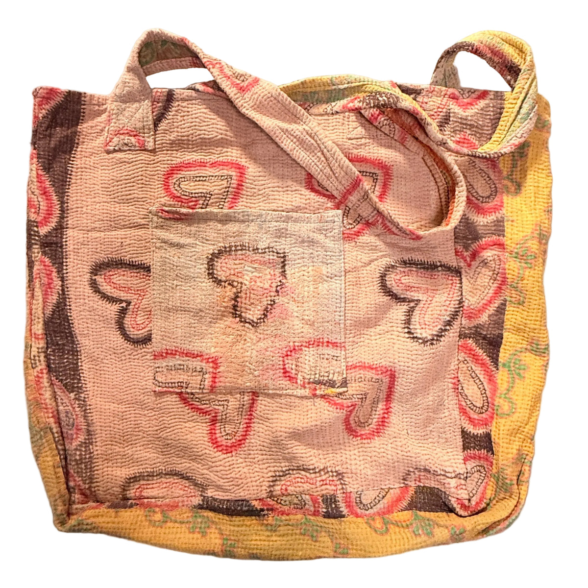 Kantha Pocket Tote Bag | Recycled Cotton Unique