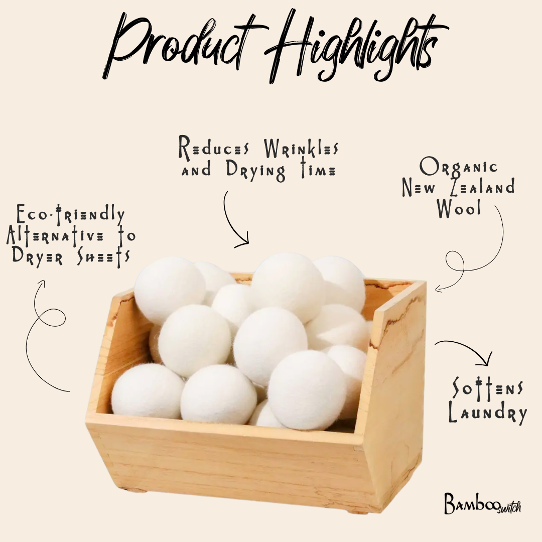 Bulk New Zealand Wool Dryer Balls | White