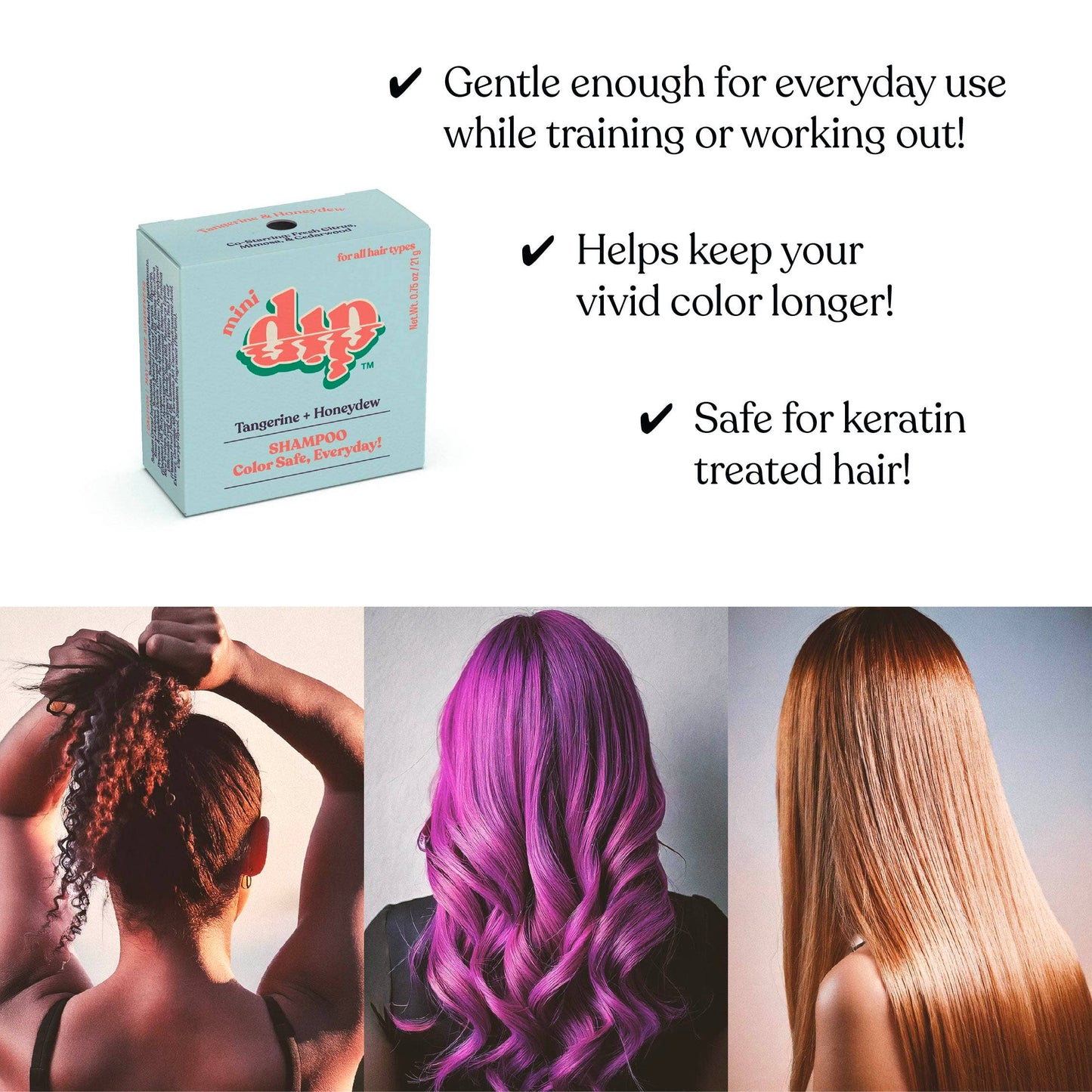 Mini Dip Shampoo Bar: Color Safe, Everyday - Tangerine & Honeydew