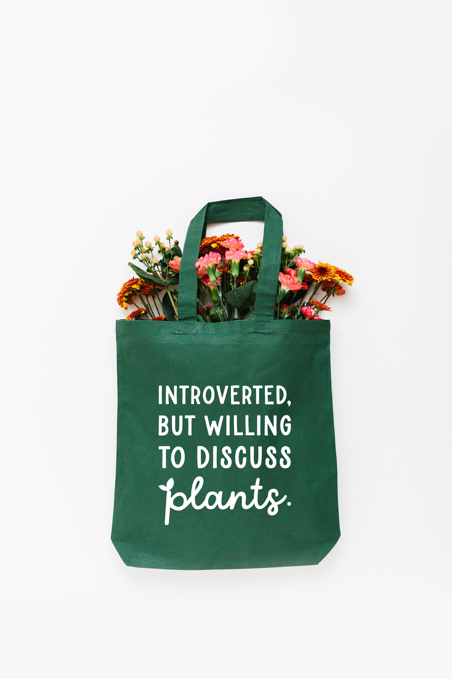 Plant Tote Bag – Introverted But Willing to Discuss Plants