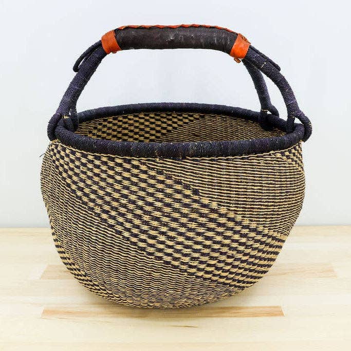Market Basket, Dark Blue and Natural