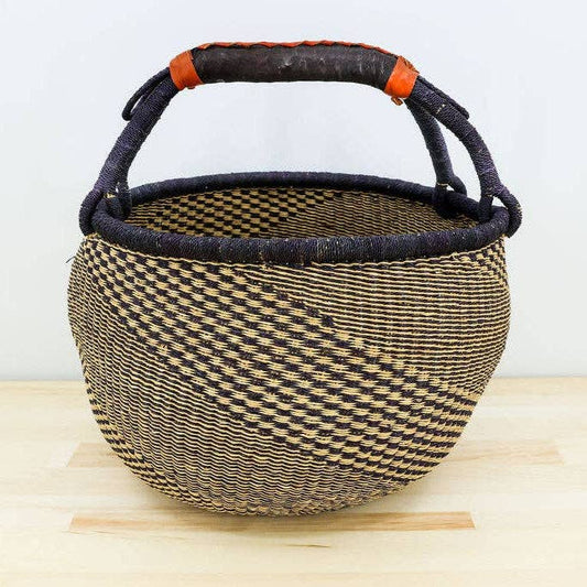 Market Basket, Dark Blue and Natural