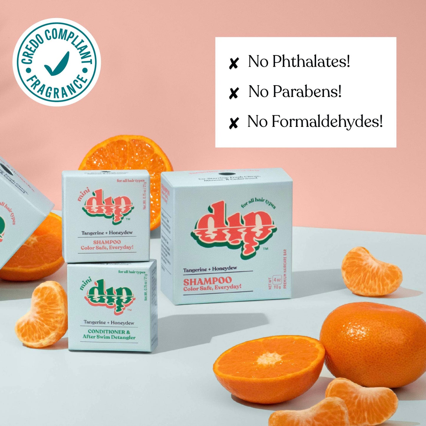 Mini Dip Shampoo Bar: Color Safe, Everyday - Tangerine & Honeydew