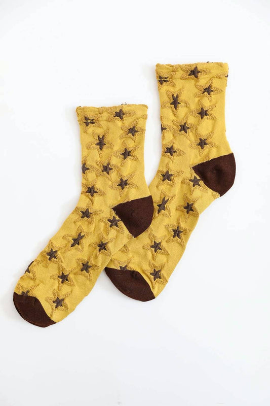 Eco-Friendly Jacquard Star Design Socks 🌟