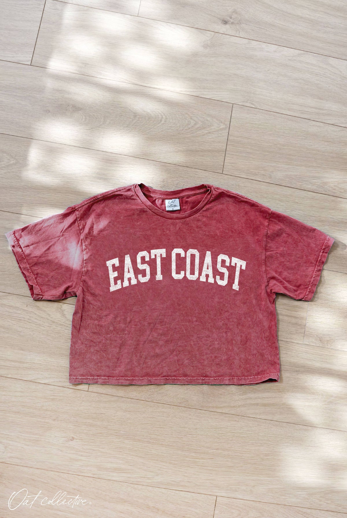 EAST COAST Cropped Mineral Graphic Top