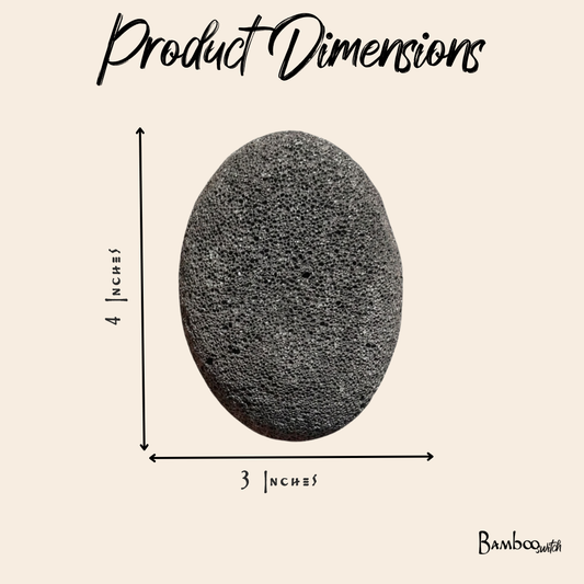 Bamboo Switch Large Natural Pumice Foot Stone measuring 4 inches by 3 inches
