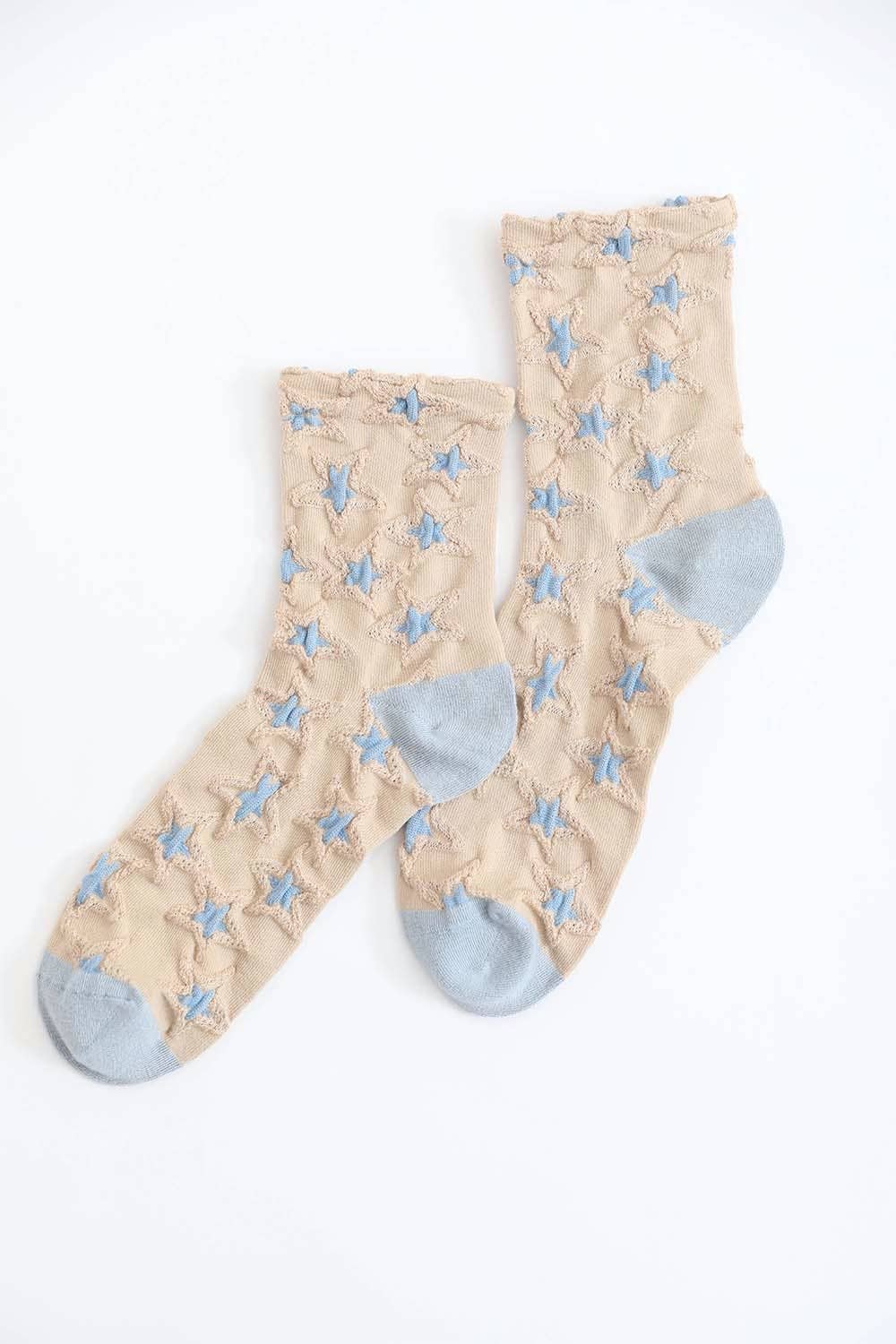 Eco-Friendly Jacquard Star Design Socks 🌟