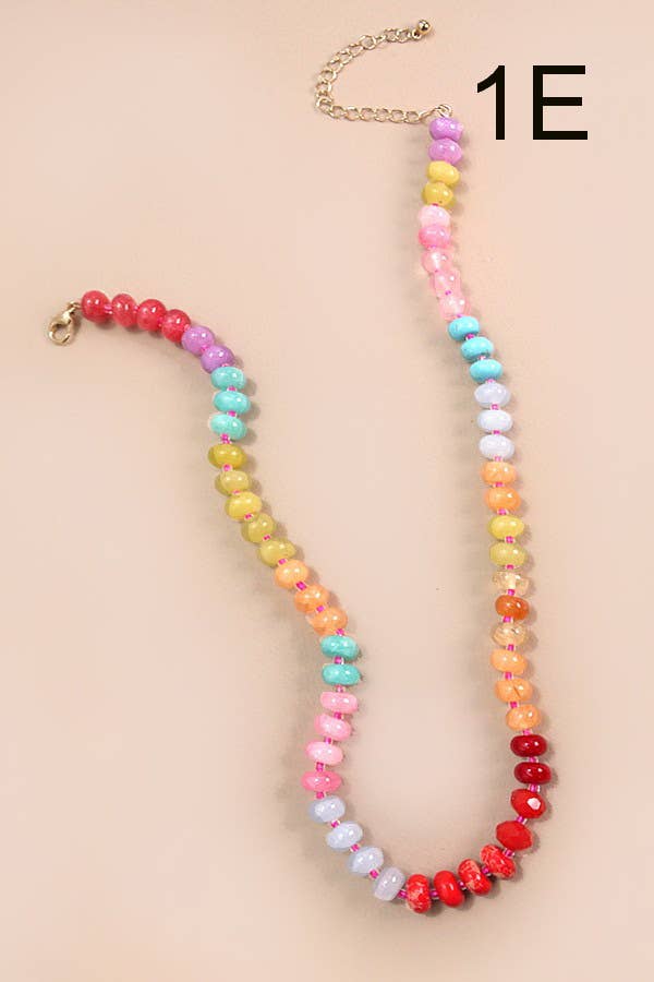 Stone + Glass Beaded Necklaces