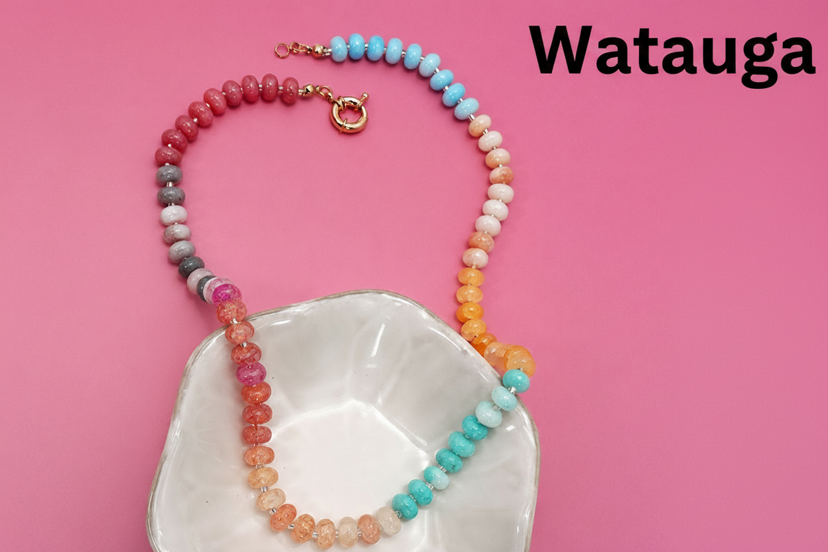 Stone + Glass Beaded Necklaces