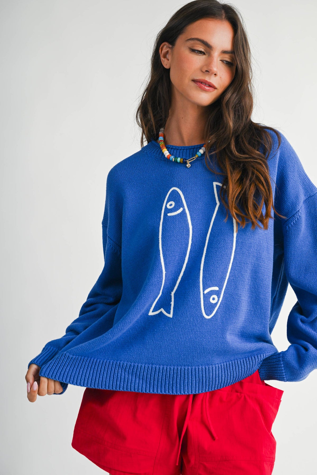 Blue Fish Club Sweater