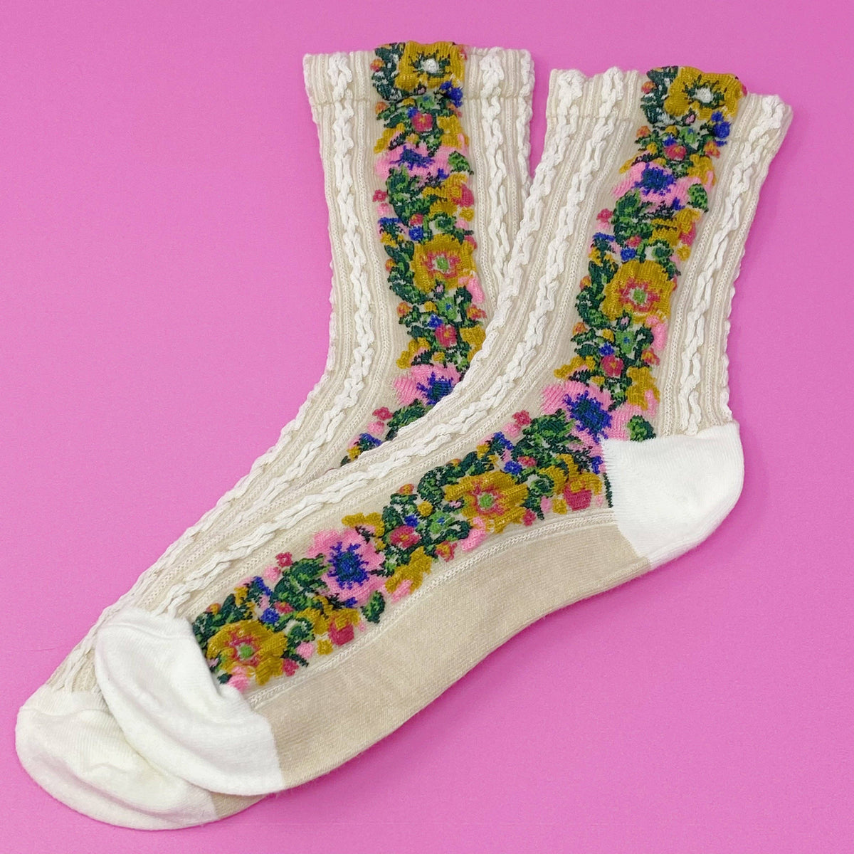 Wildflower Crew Socks