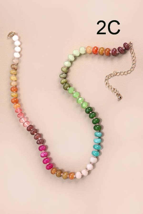 Stone + Glass Beaded Necklaces